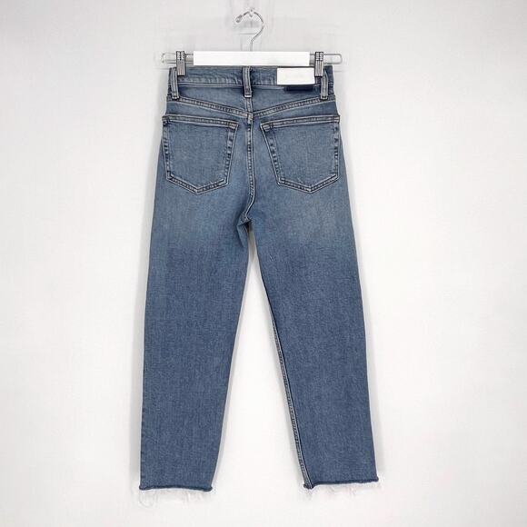 RE/DONE 70s High Rise Stove Pipe Jeans Women’s 24 Light Stone Wash - Picture 6 of 6